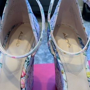Aldo Beige Colorful Wedge